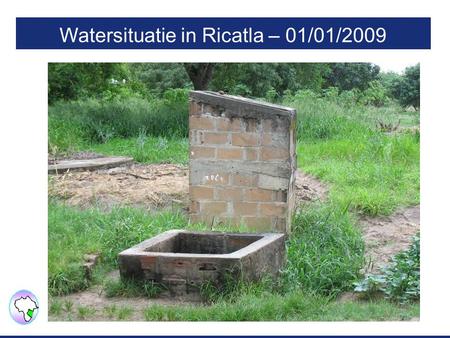 Watersituatie in Ricatla – 01/01/2009. Open putten.