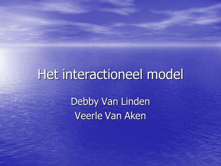Het interactioneel model