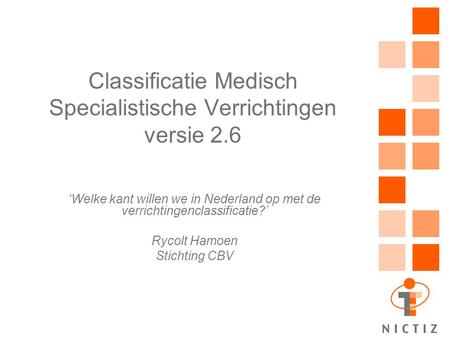 Classificatie Medisch Specialistische Verrichtingen versie 2.6