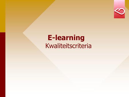 E-learning Kwaliteitscriteria