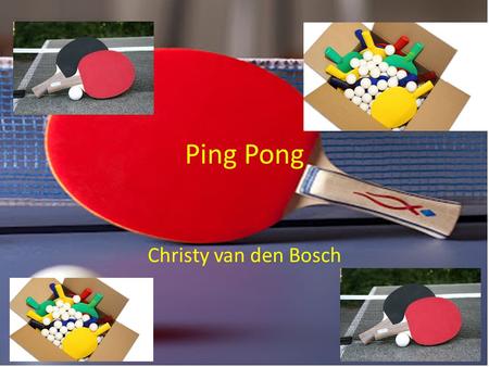 Ping Pong Christy van den Bosch.