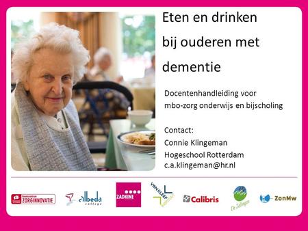 Eten en drinken bij ouderen met dementie