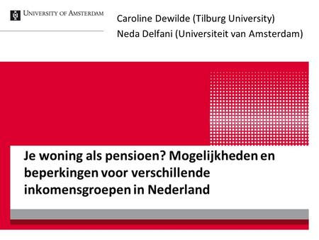 Caroline Dewilde (Tilburg University)