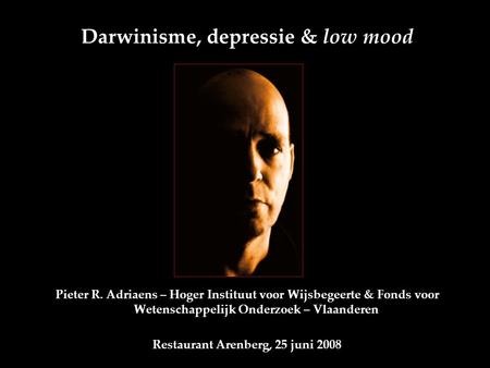 Darwinisme, depressie & low mood
