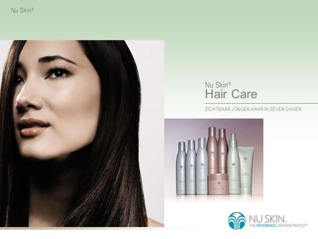 Nu Skin® Hair Care. Nu Skin® Hair Care Wist u dat dat de gezondheid van uw haar invloed heeft op hoe oud u lijkt? Mensen met gezond haar worden.