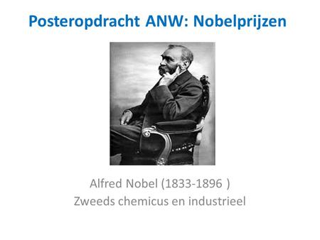 Posteropdracht ANW: Nobelprijzen