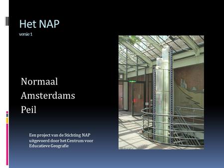 Het NAP versie 1 Normaal Amsterdams Peil