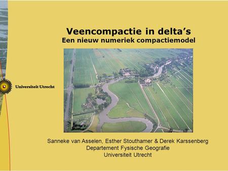 Veencompactie in delta’s Een nieuw numeriek compactiemodel