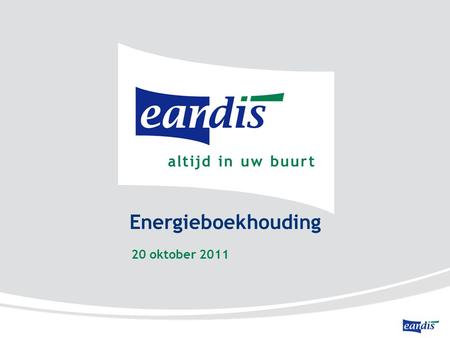 Energieboekhouding 20 oktober 2011 mei 2011.