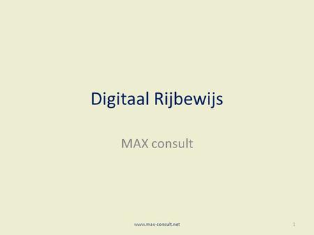 Digitaal Rijbewijs MAX consult www.max-consult.net1.