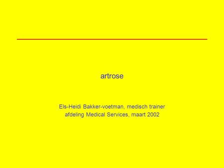 artrose Els-Heidi Bakker-voetman, medisch trainer