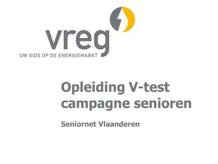 Opleiding V-test campagne senioren Seniornet Vlaanderen