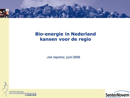 Bio-energie in Nederland kansen voor de regio