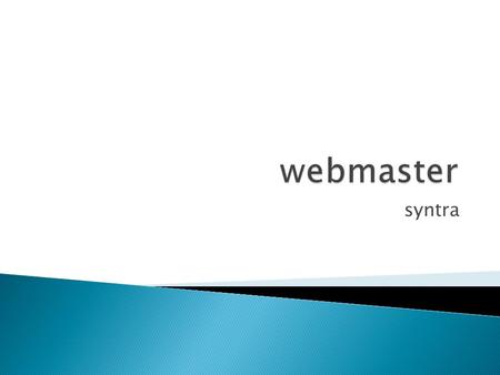 Webmaster syntra.