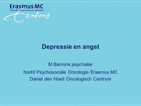 Depressie en angst M.Bannink,psychiater