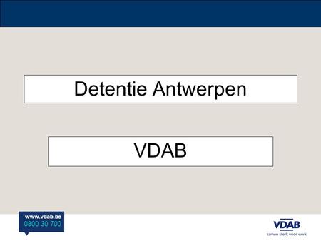 Detentie Antwerpen VDAB.
