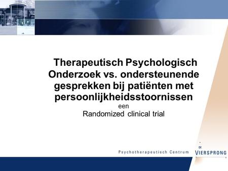 Therapeutisch Psychologisch Onderzoek vs