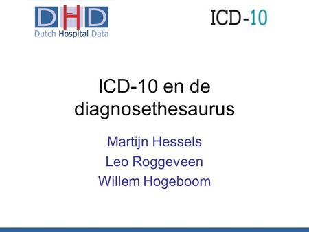 ICD-10 en de diagnosethesaurus