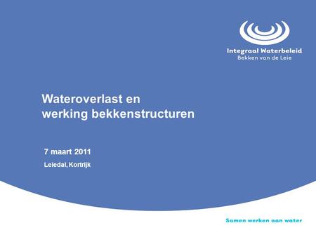 Wateroverlast en werking bekkenstructuren