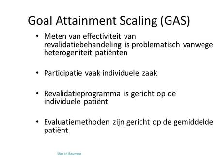Goal Attainment Scaling (GAS)