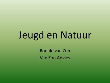 Ronald van Zon Van Zon Advies