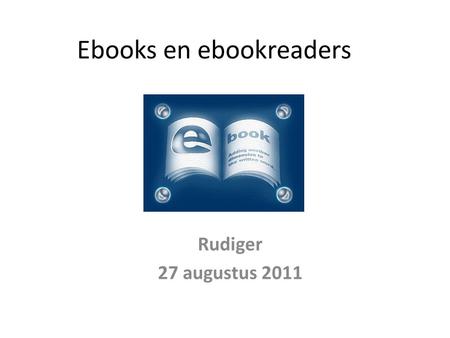 Ebooks en ebookreaders