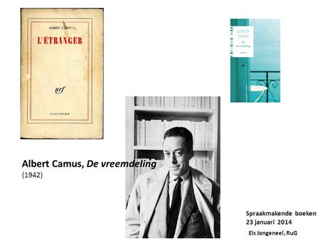 Albert Camus, De vreemdeling