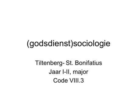(godsdienst)sociologie