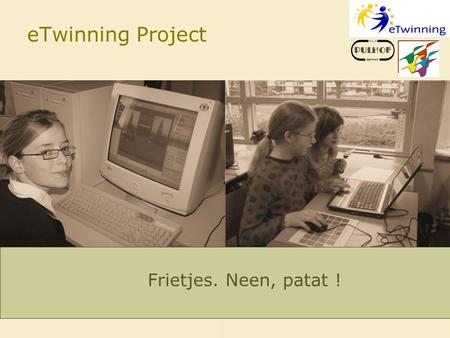 ETwinning Project Logo WDZ Frietjes. Neen, patat !