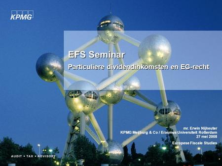 EFS Seminar Particuliere dividendinkomsten en EG-recht