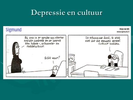 Depressie en cultuur.