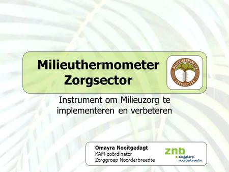 Milieuthermometer Zorgsector