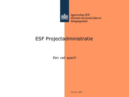 ESF Projectadministratie