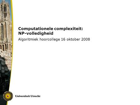 Computationele complexiteit: NP-volledigheid