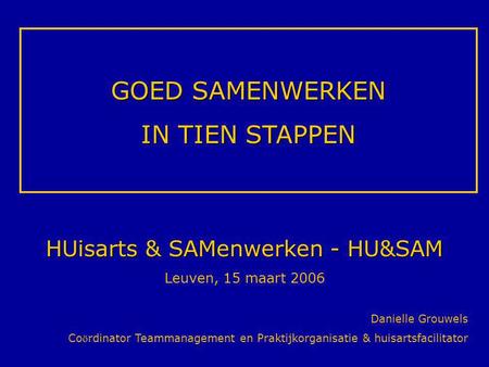 HUisarts & SAMenwerken - HU&SAM