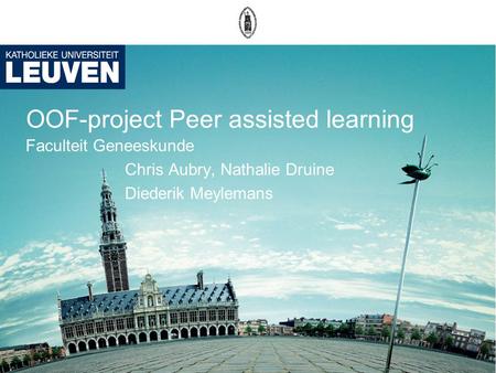 OOF-project Peer assisted learning