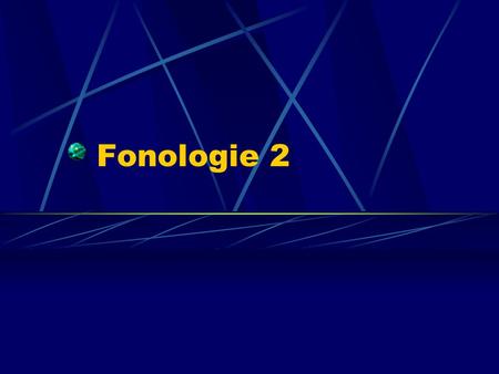 Fonologie 2.
