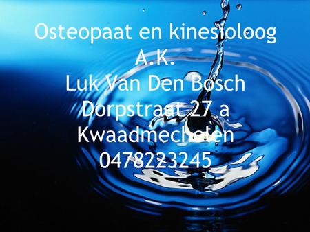 Osteopaat en kinesioloog A. K