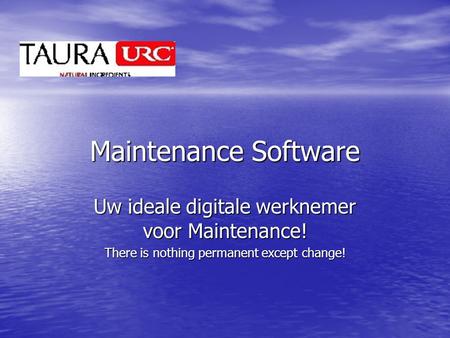 Maintenance Software Uw ideale digitale werknemer voor Maintenance!
