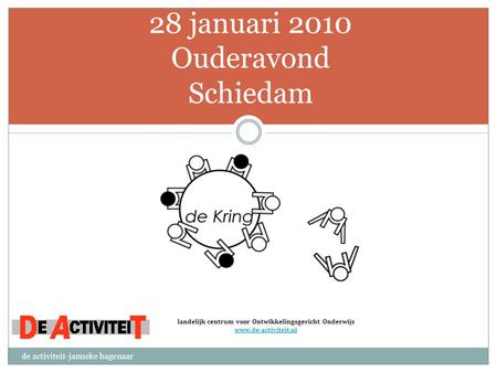 28 januari 2010 Ouderavond Schiedam