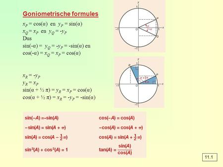 Goniometrische formules