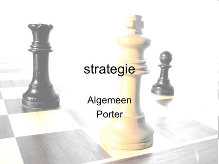 Strategie Algemeen Porter.