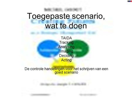 Toegepaste scenario, wat te doen TAIDA Tracking Analysing Imaging Deciding Acting De controle handelingen voor het schrijven van een goed scenario.