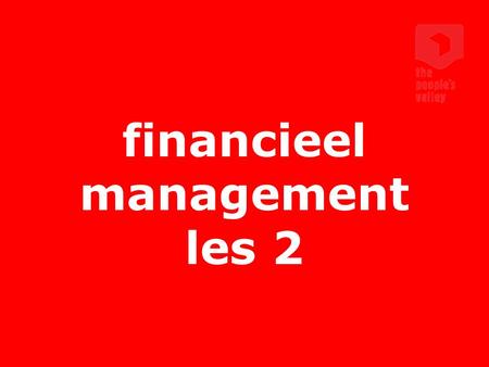 Interactive marketing communications financieel management les 2.