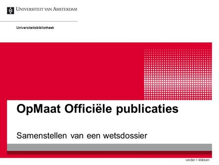 OpMaat Officiële publicaties