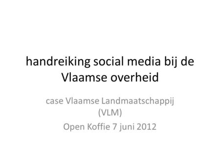 handreiking social media bij de Vlaamse overheid