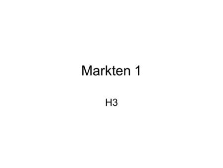 Markten 1 H3.