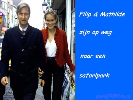 Filip & Mathilde zijn op weg naar een safaripark.