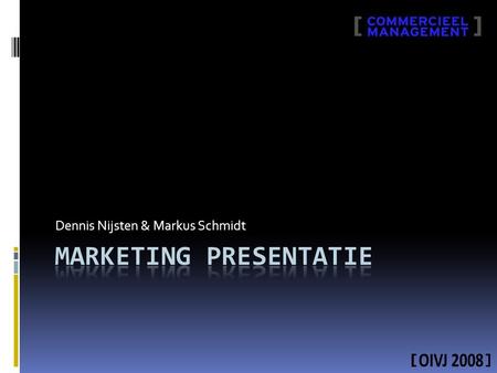 Marketing presentatie
