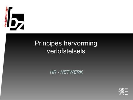 Principes hervorming verlofstelsels HR - NETWERK.